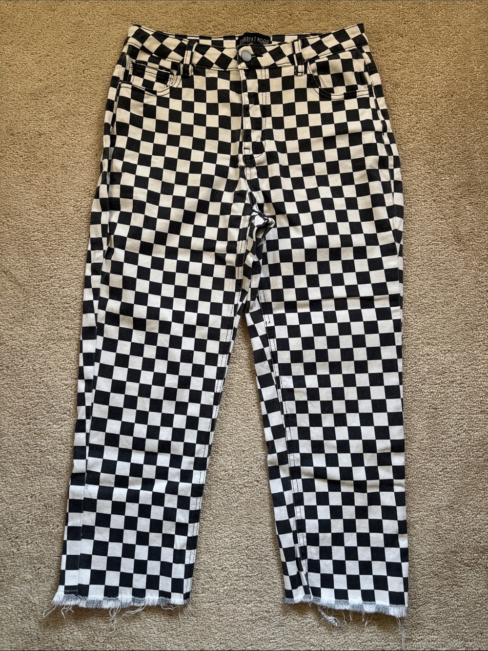 Current Mood Checkered Capris